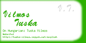 vilmos tuska business card